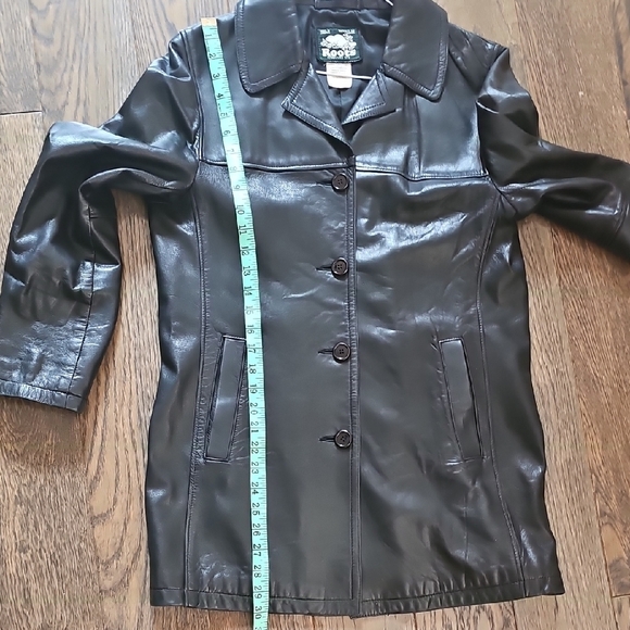 Roots Leather Women's Black Coat - Picture 6 of 7